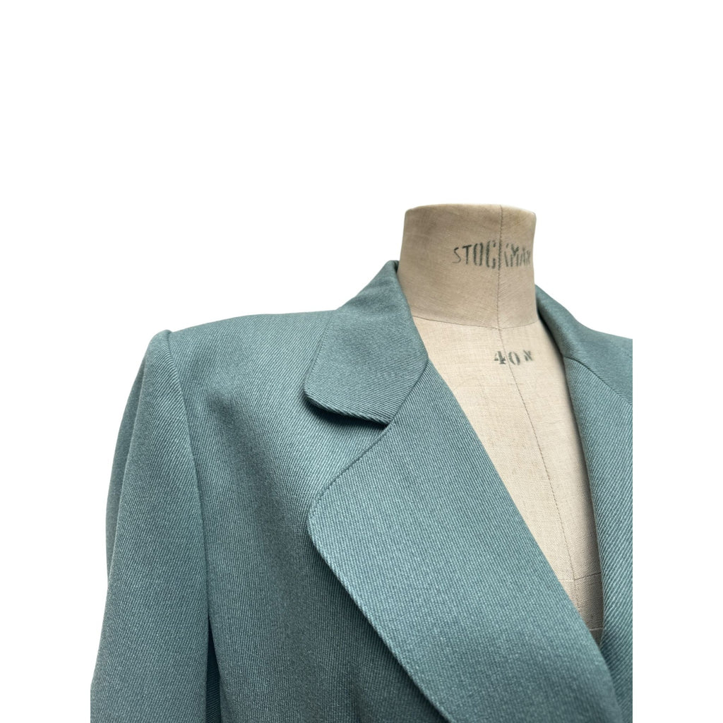 Vintage Winter 1992 Green Wool Blazer Jacket