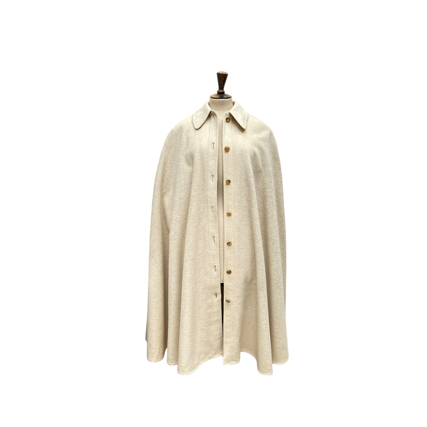 1970s Ecru Wool Cape 