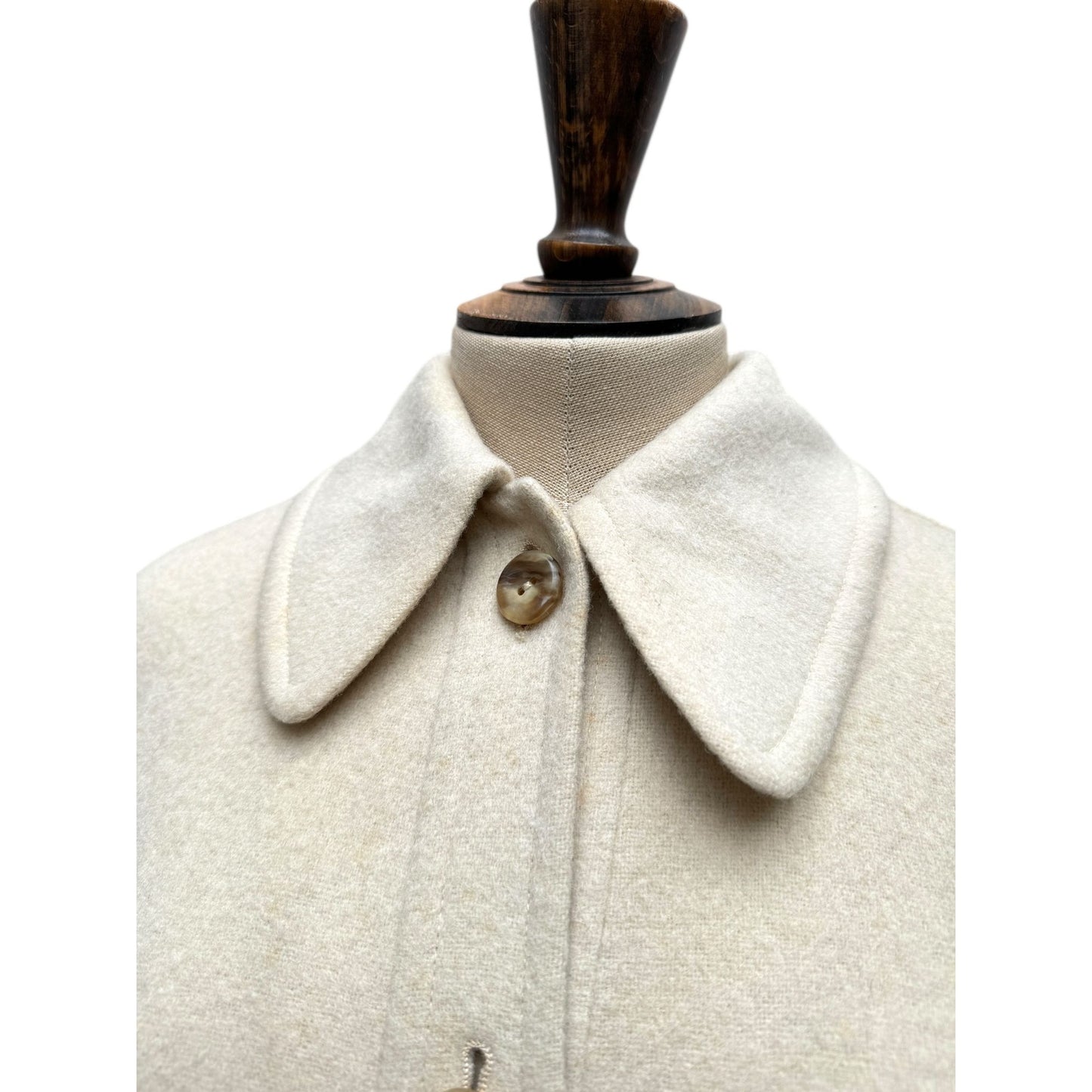 1970s Ecru Wool Cape 