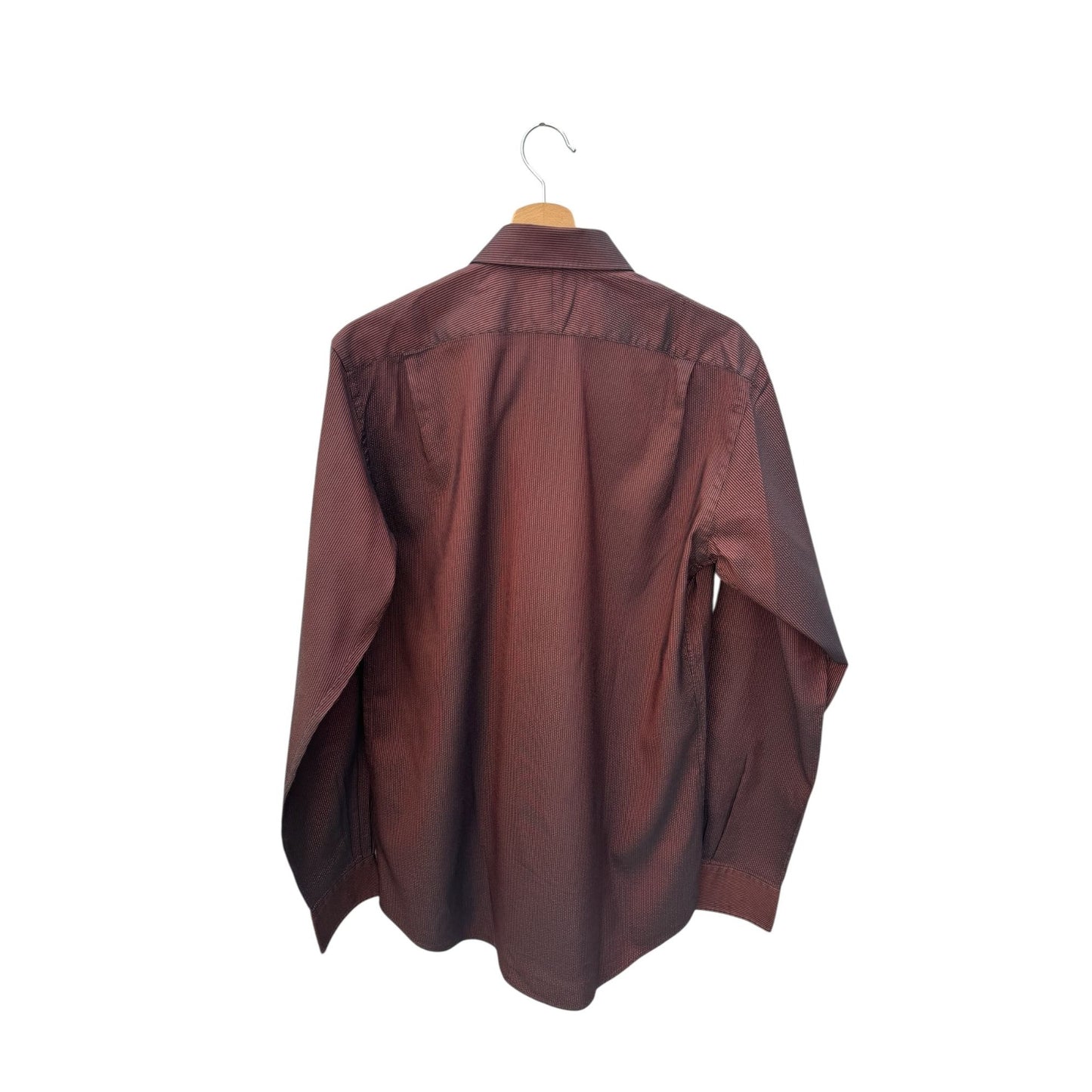 Hermes Vintage Red Lamé Striped Shirt Size 40 (fits a Men’s Medium)