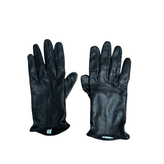 Women Black Leather Gloves 
