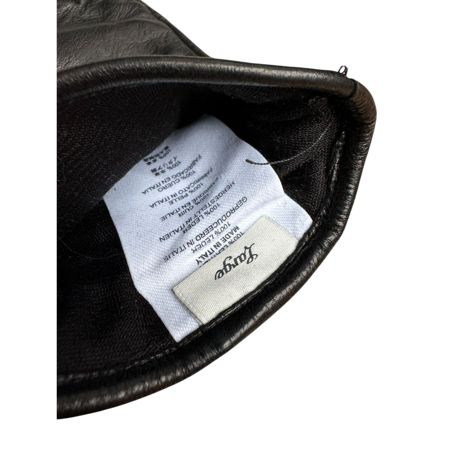 Women Black Leather Gloves 