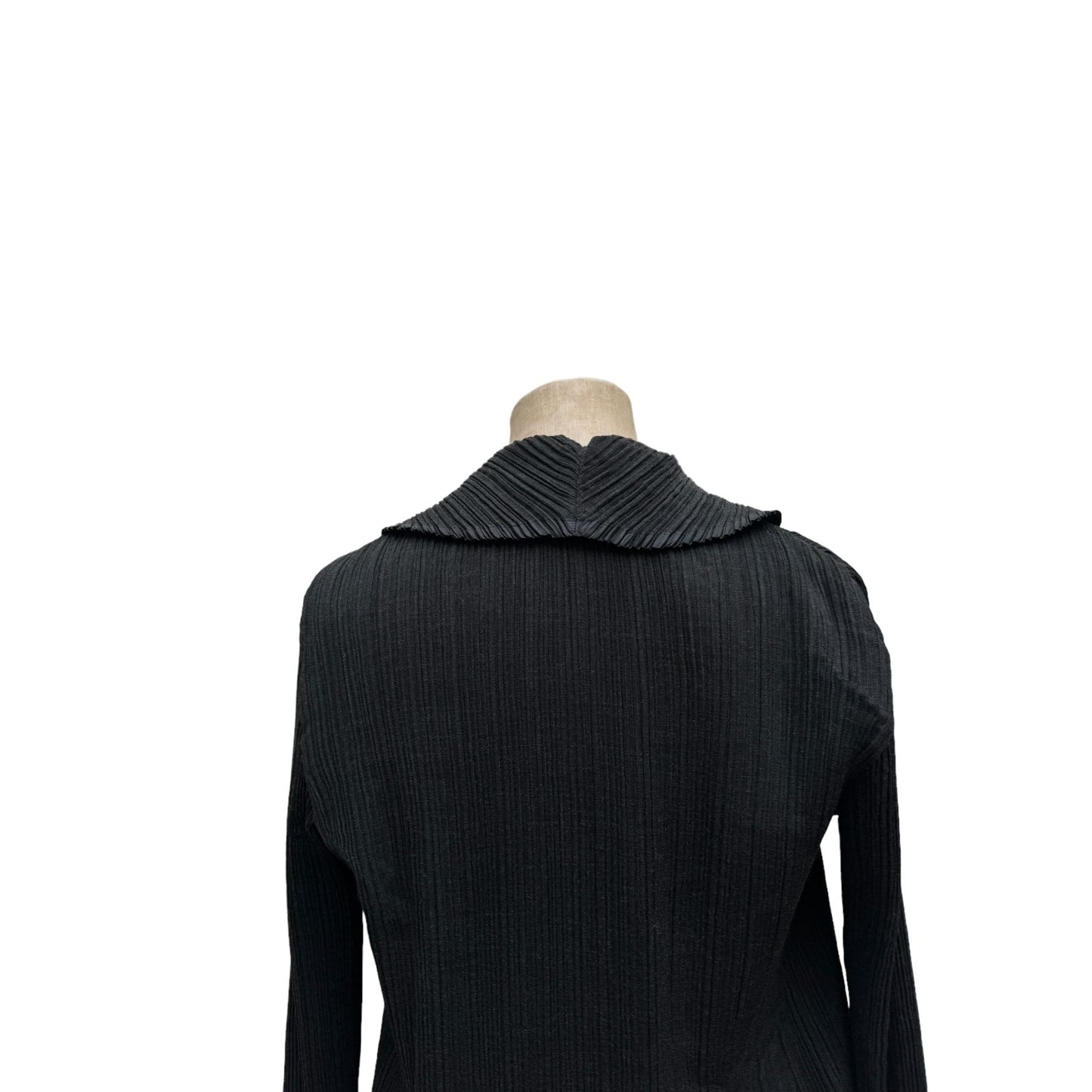 Black Pleated Pleats Coat