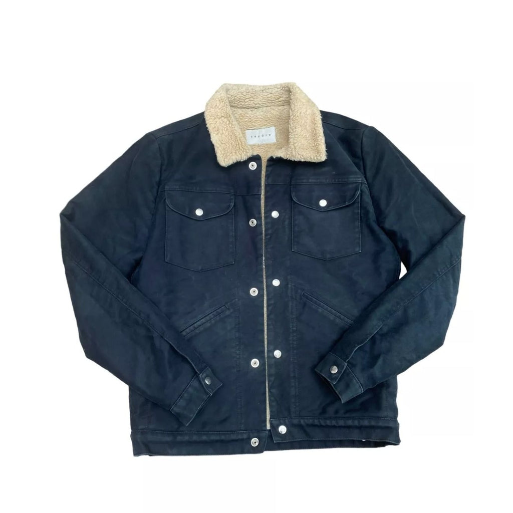 Navy Shearling Jacket  Fully lined 