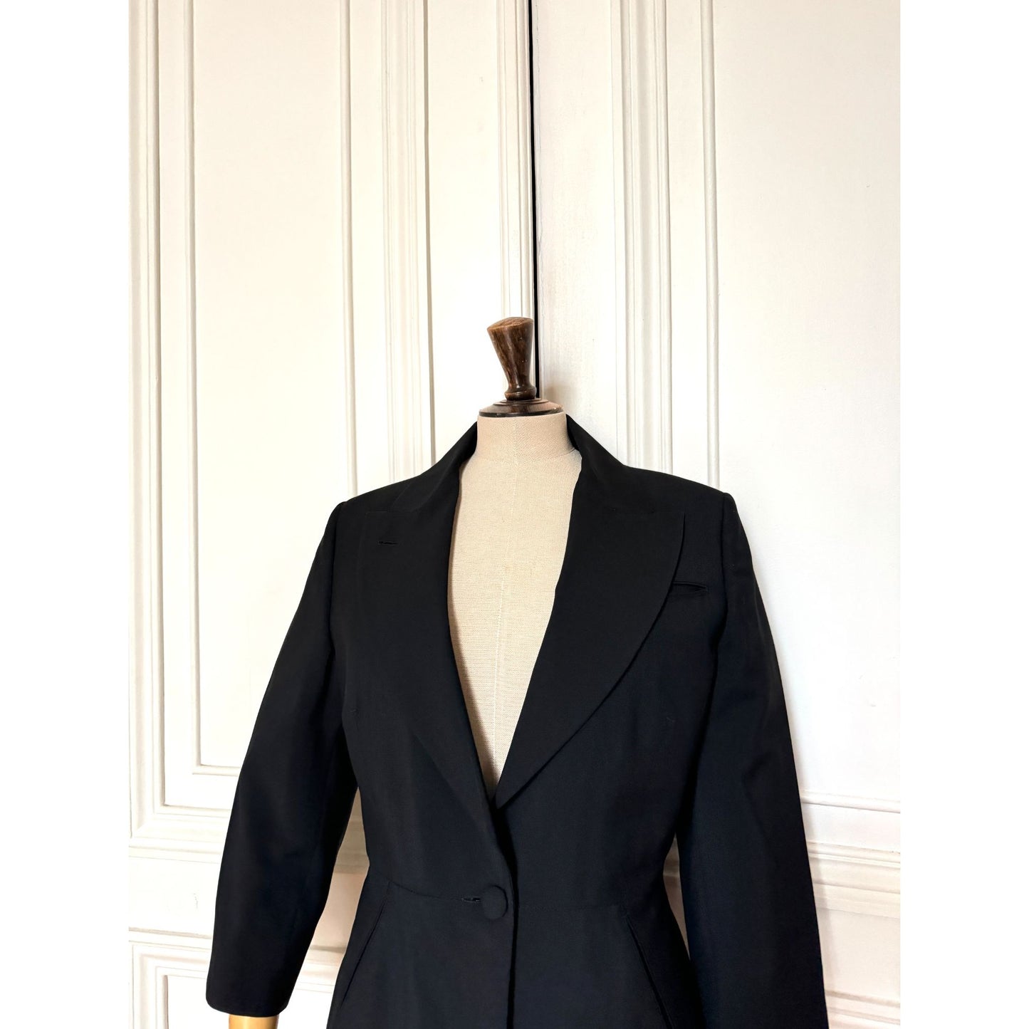 1990s Black Wool Blazer Jacket