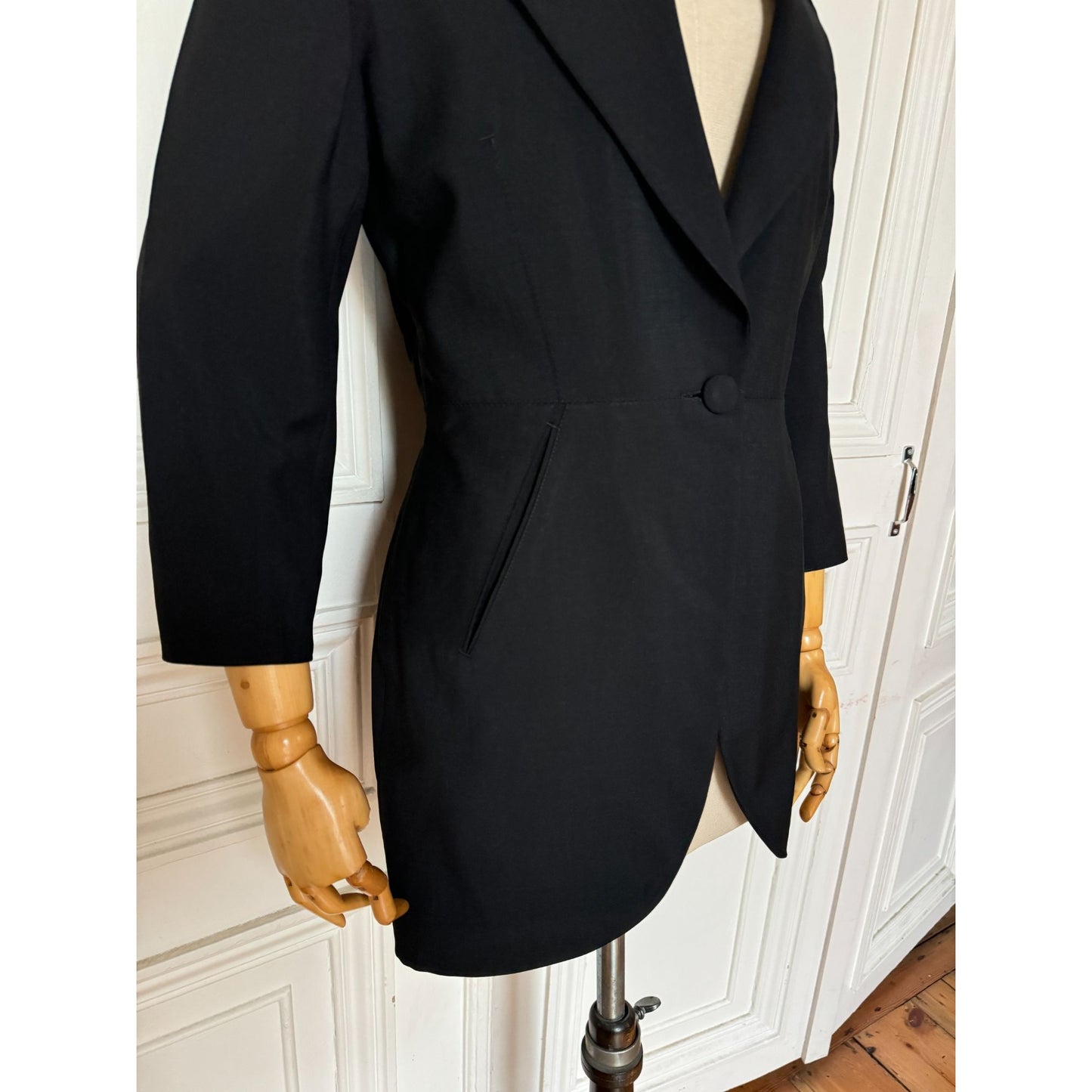 1990s Black Wool Blazer Jacket