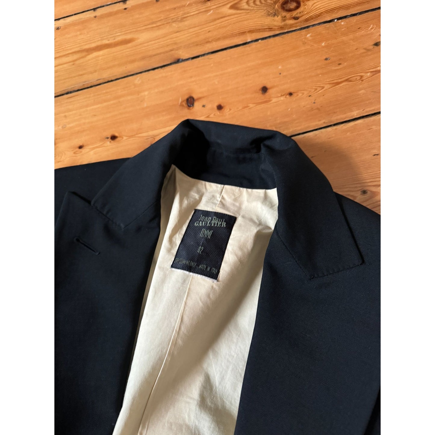 1990s Black Wool Blazer Jacket