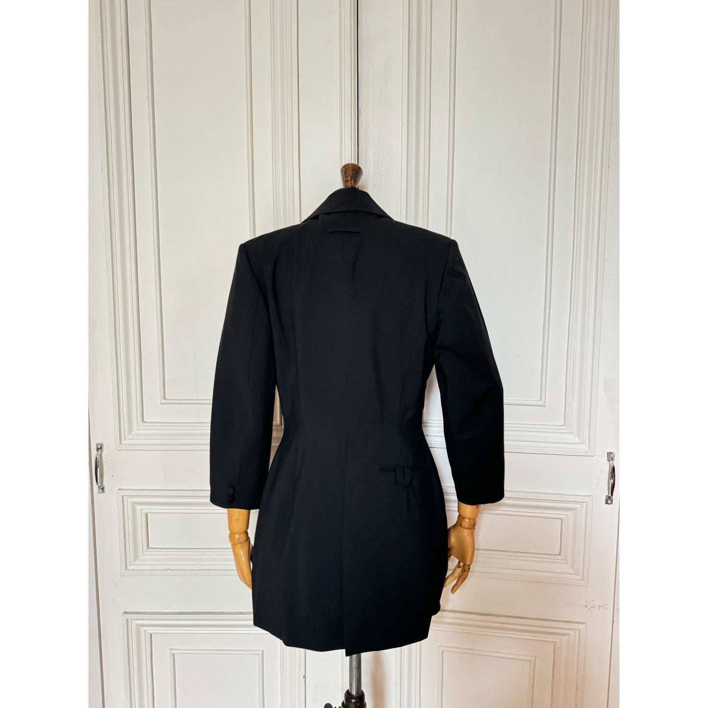 1990s Black Wool Blazer Jacket