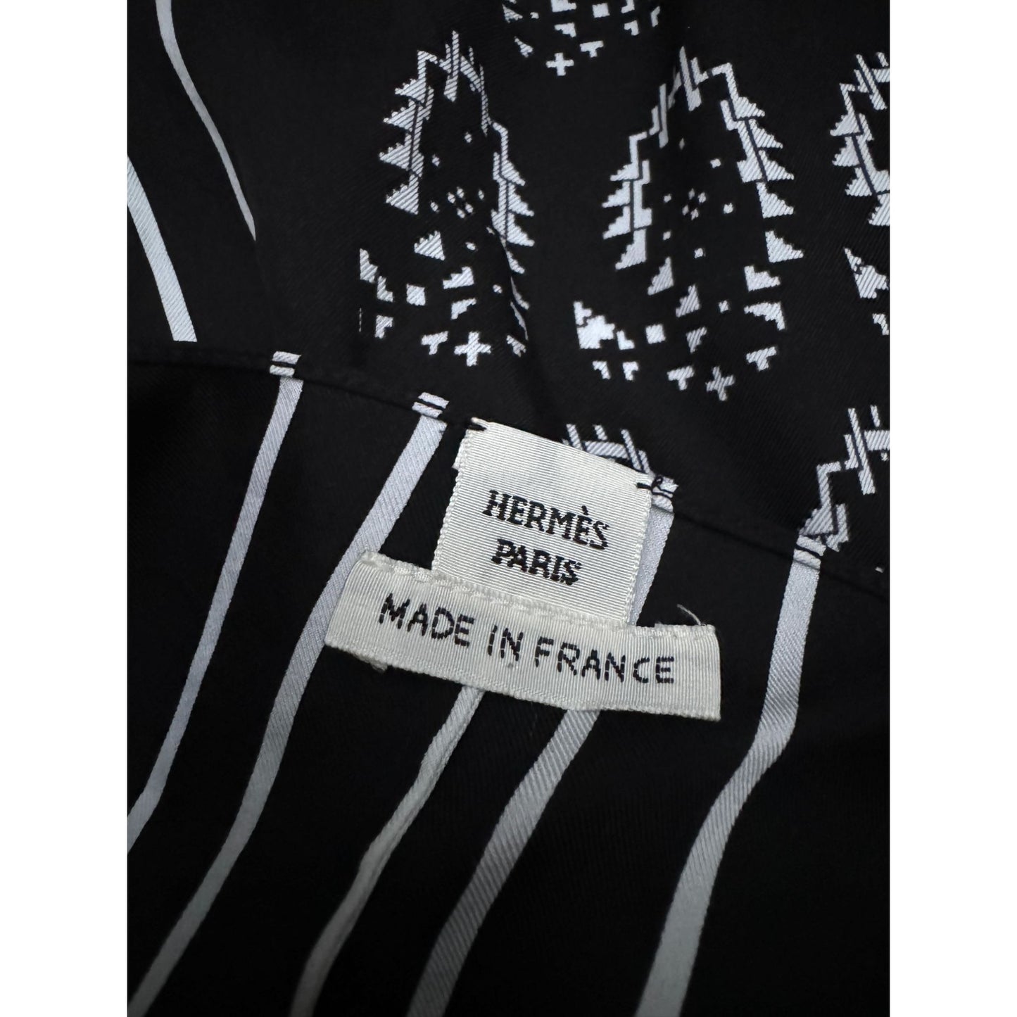 Black &amp; White Printed Silk Dress 