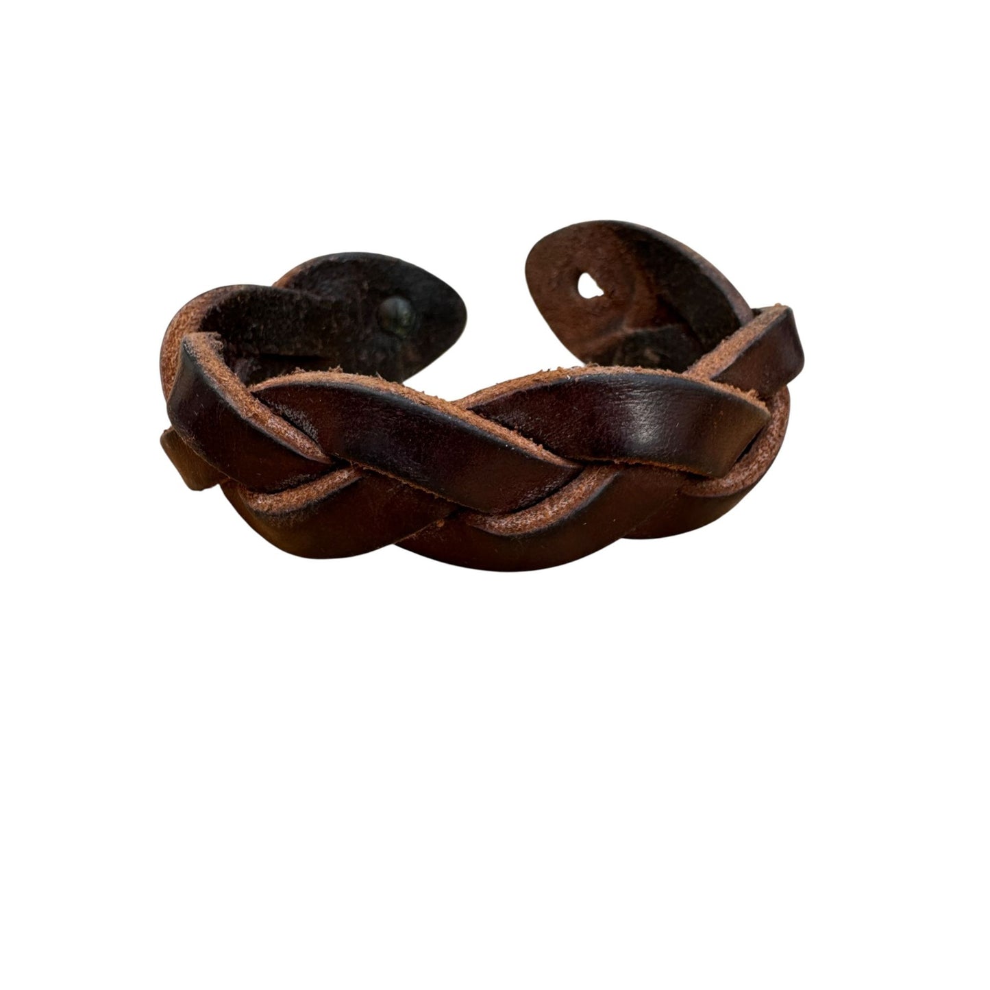 Vintage 1999 Brown Braided Leather Bracelet