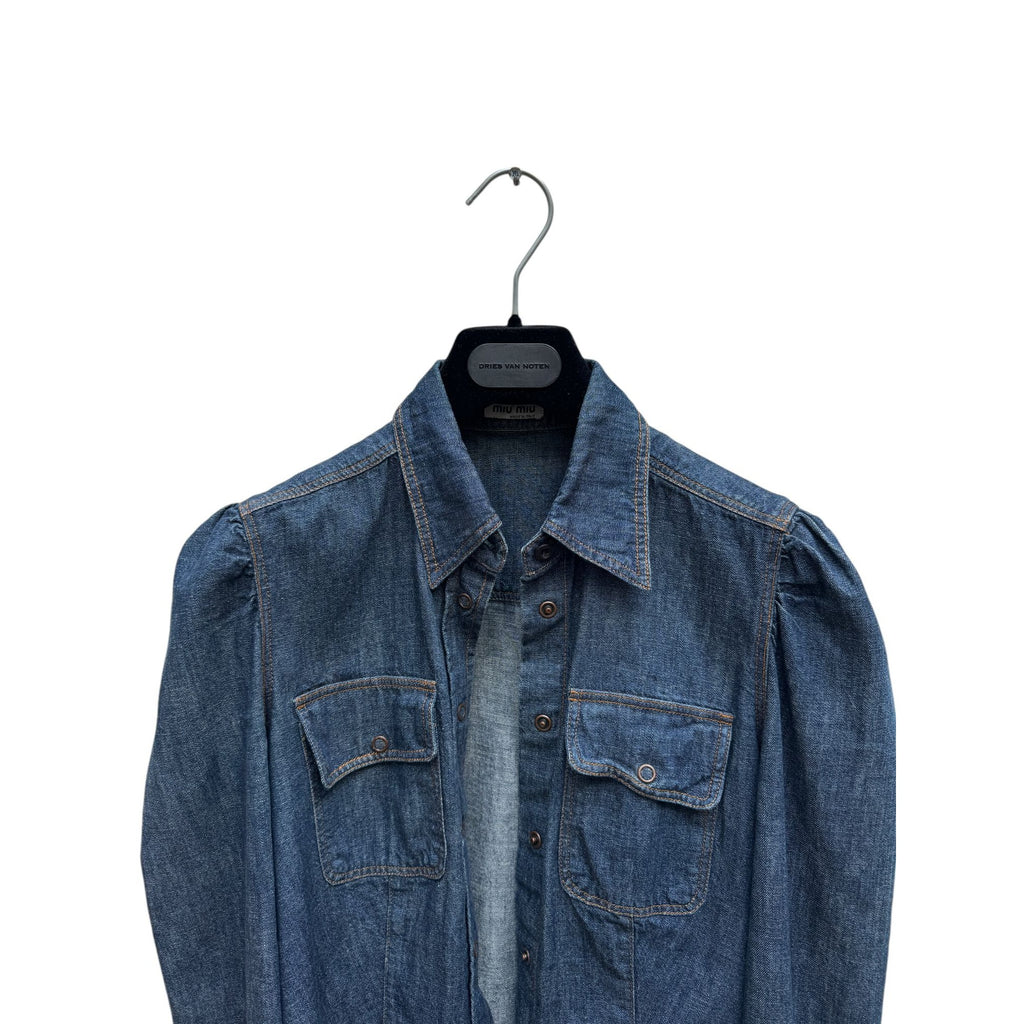 Raw denim shirt