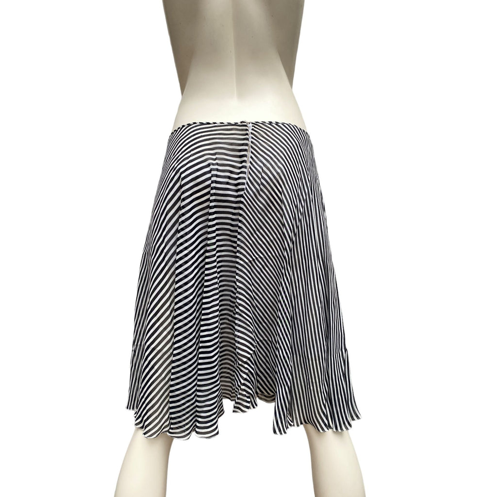 2007 Silk Like Striped Skirt  Runway Line