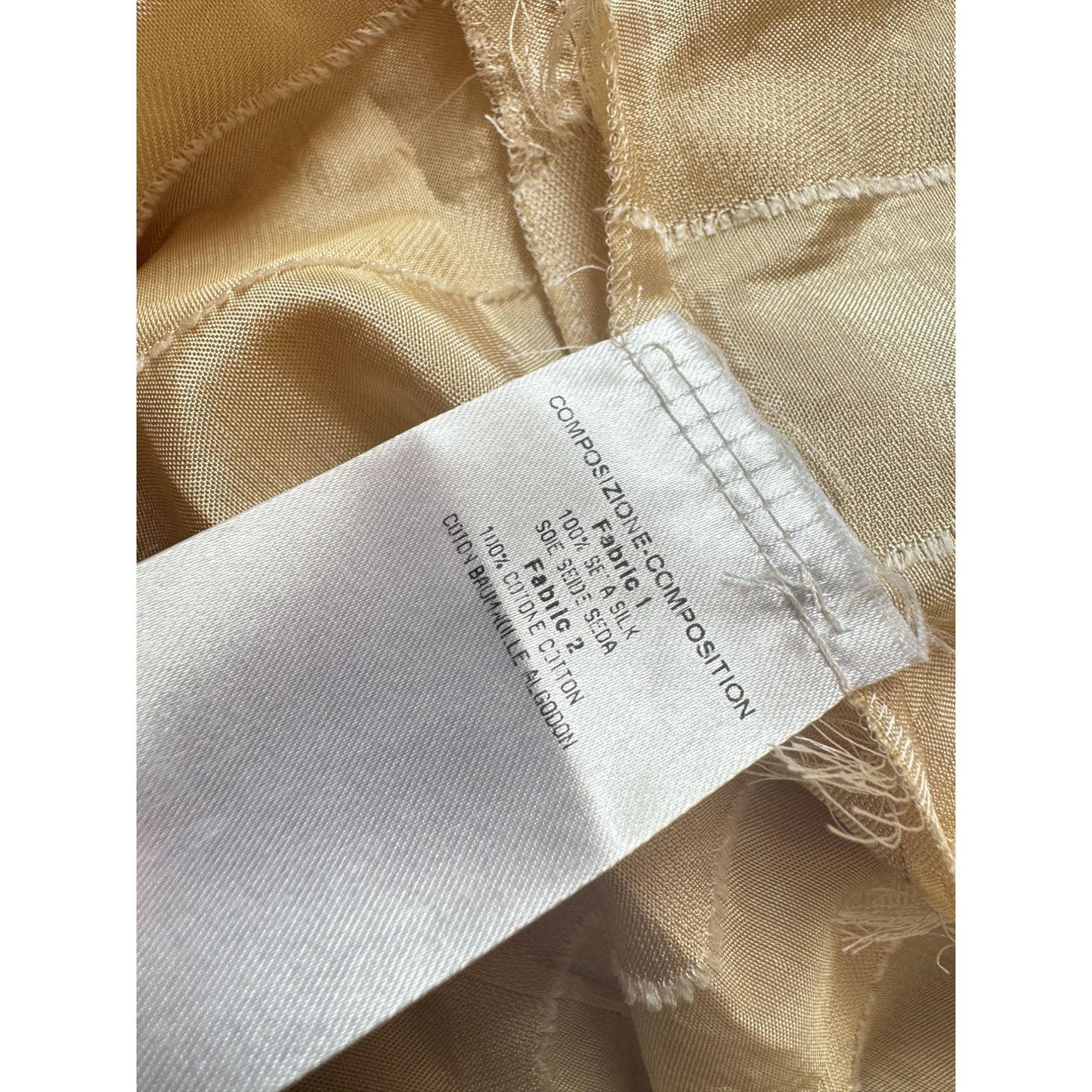 Spring Summer 2006 Ecru Silk Fringed Dress