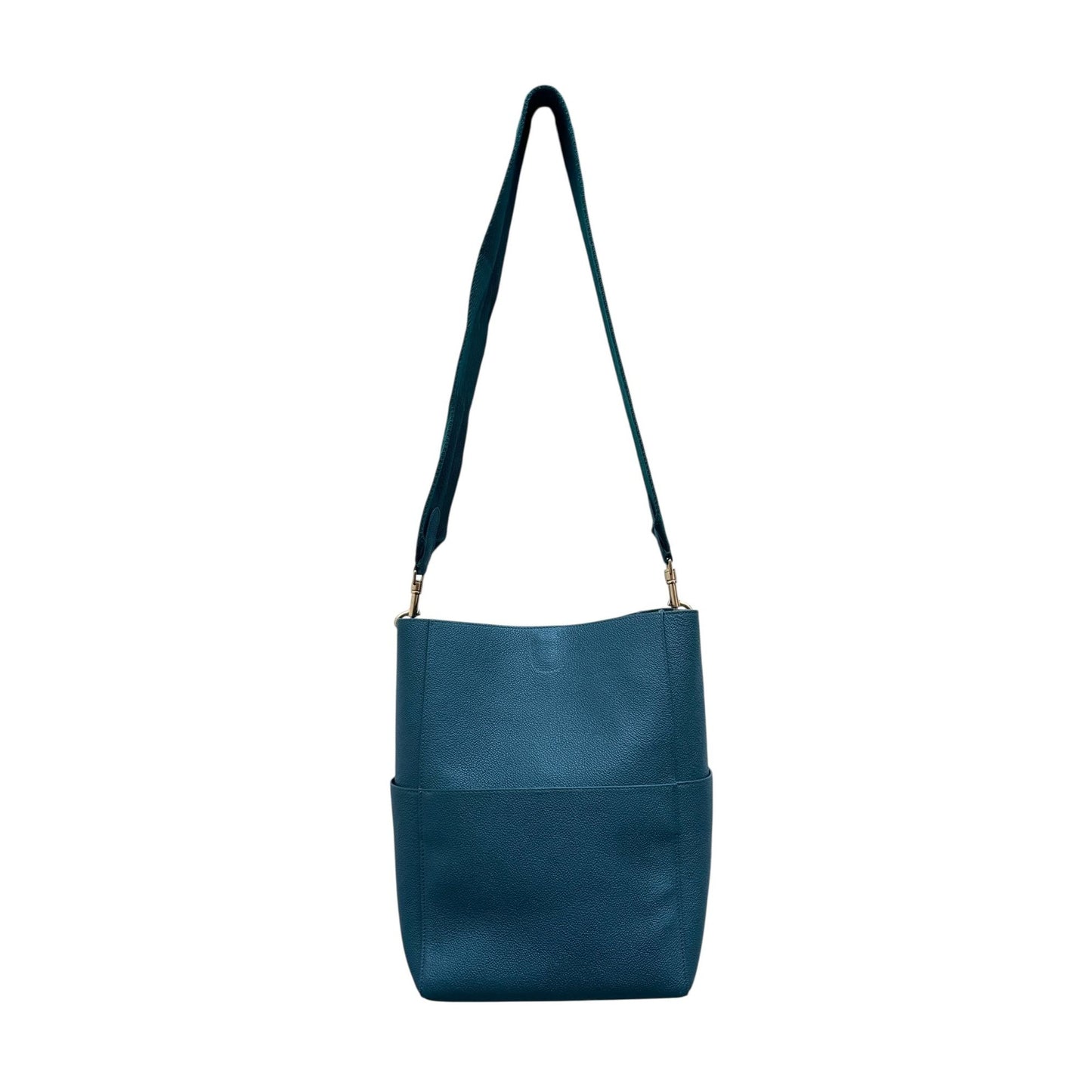 Sangle Bucket Bag in Green Grained Leather