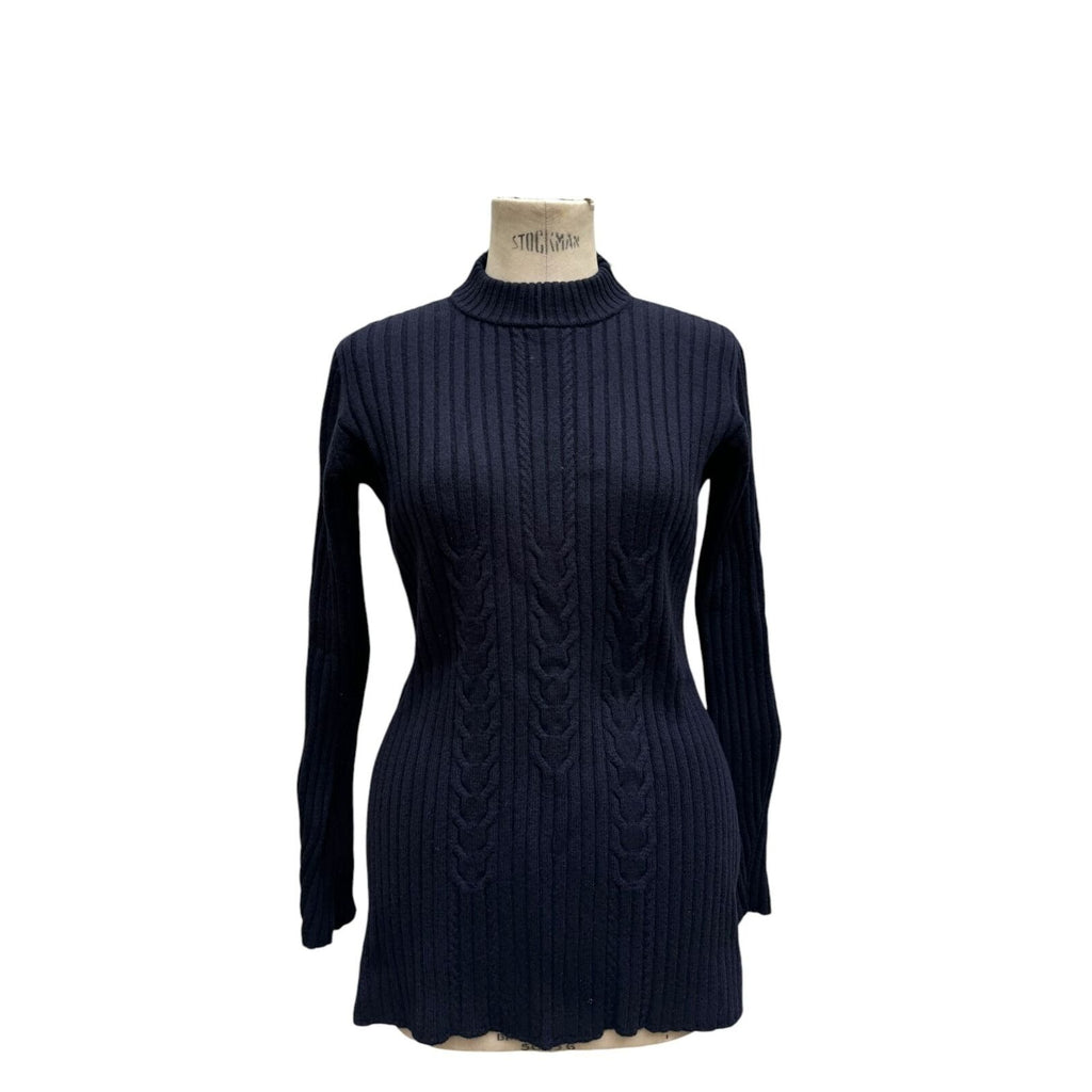 Phoebe Philo Navy Wool Heavy Knit