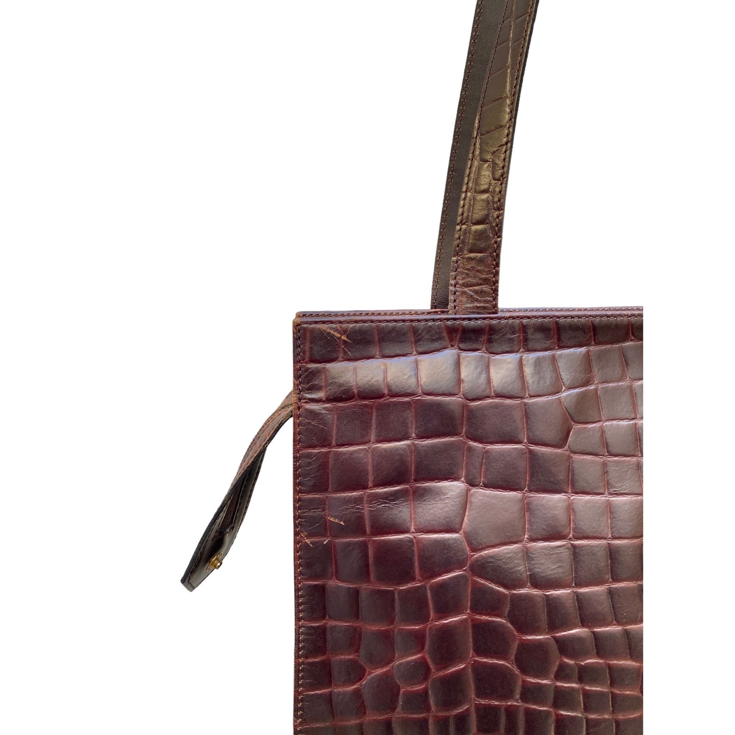 Vintage Burgundy Leather Large Bag
