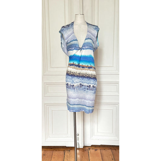 Resort 2010 Blue Printed Dress 