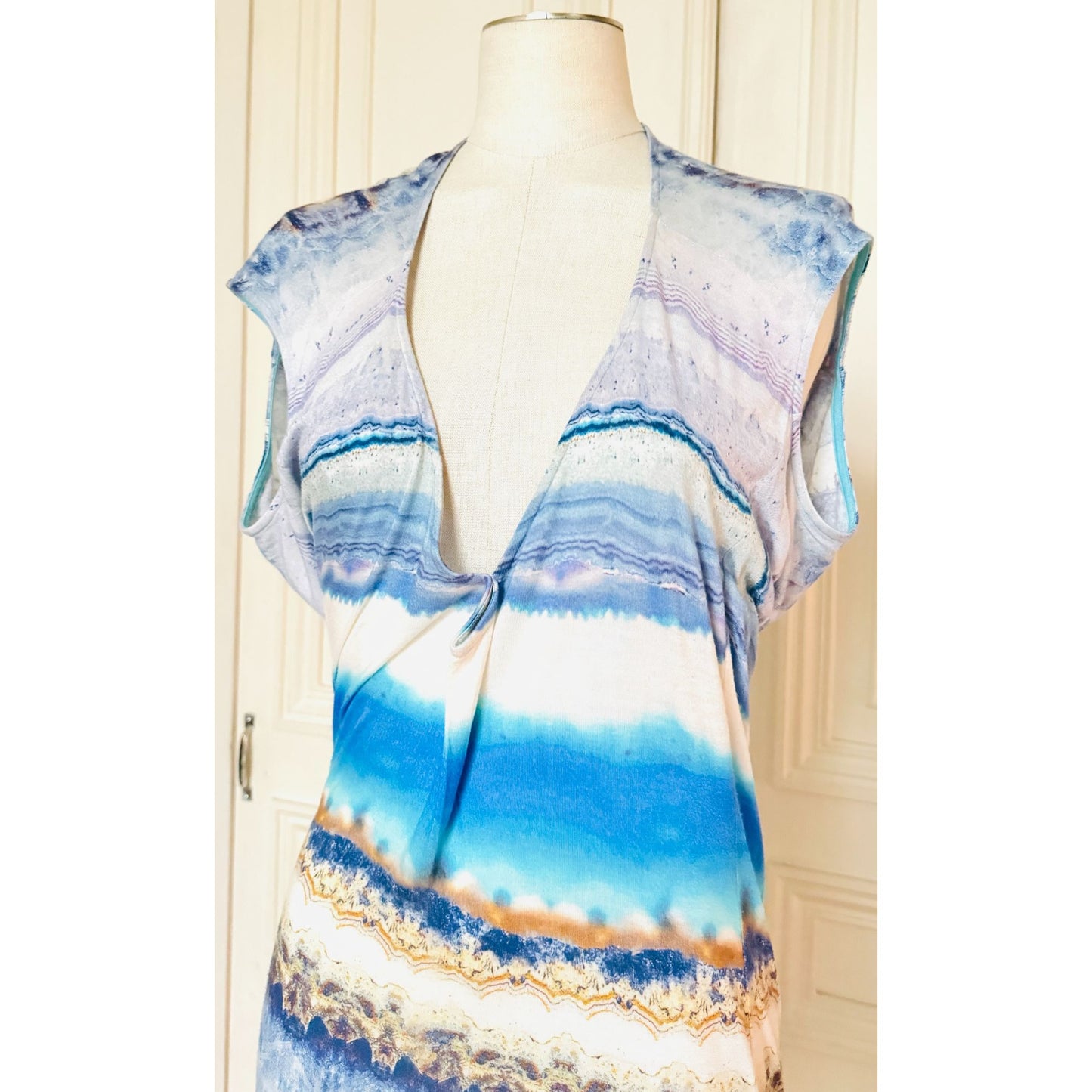 Resort 2010 Blue Printed Dress 