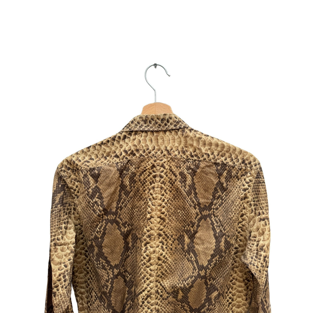 Snakeskin Print brown Shirt