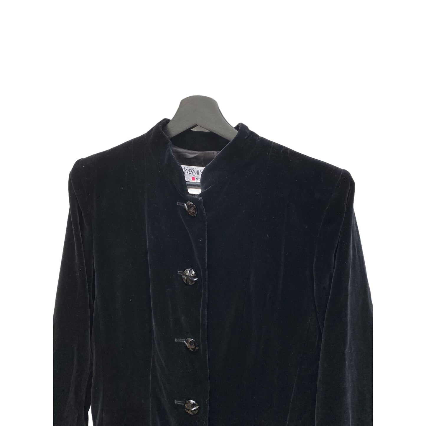 Vintage Black Long Velvet Coat