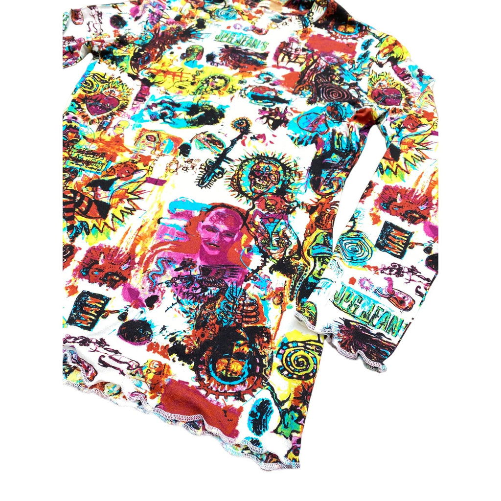 Vintage Basquiat Print Mesh Longsleeves