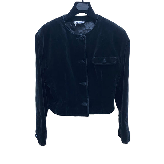 1960s Vintage Black Velvet Jacket