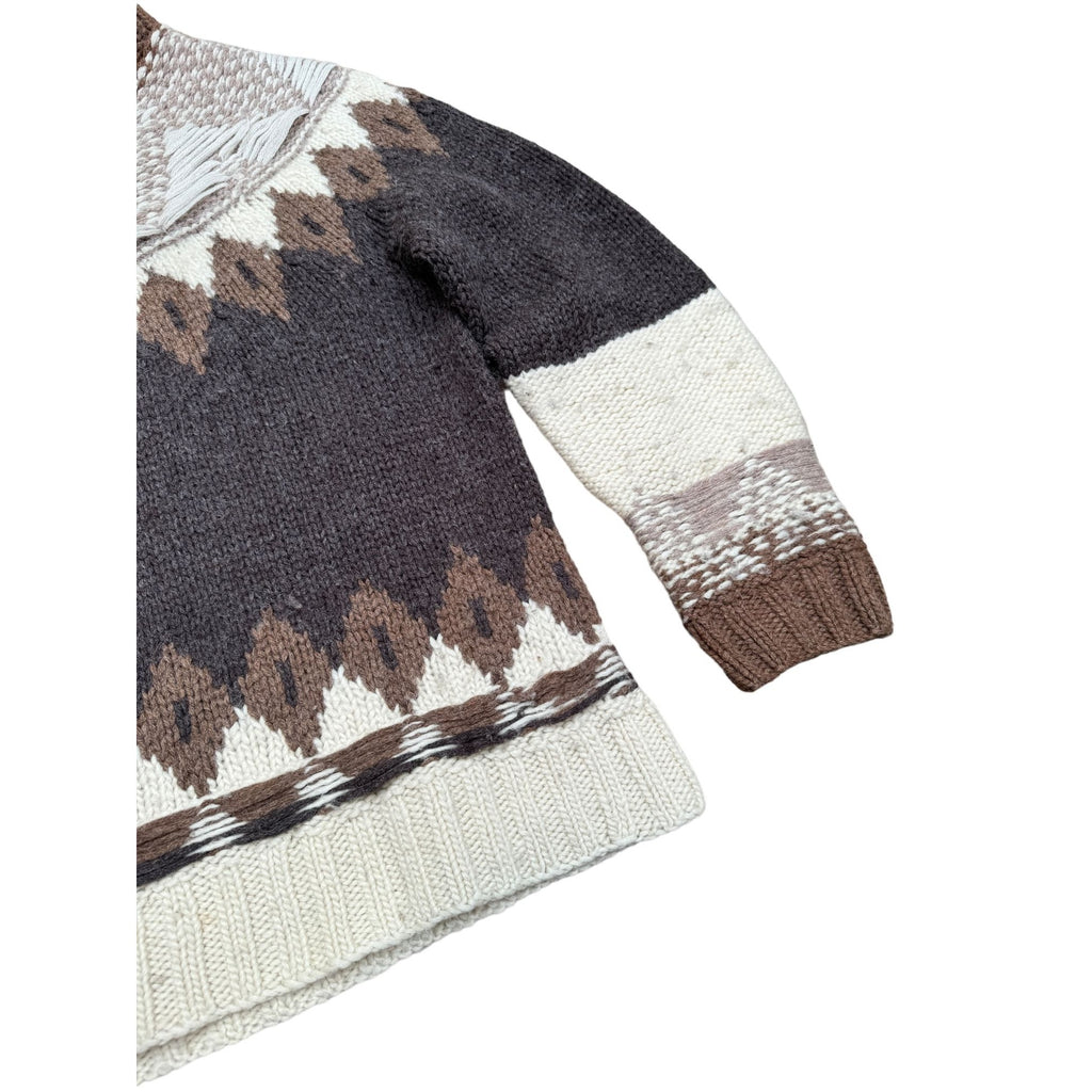 Beige Brown Heavy Knit