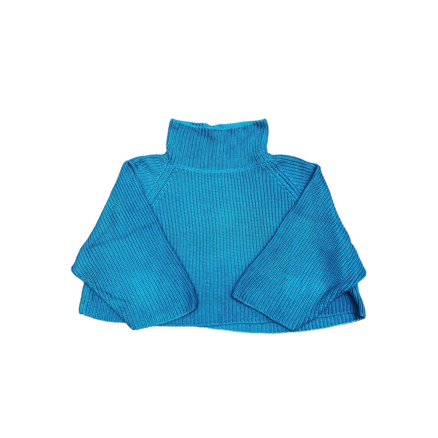 Vintage Cropped Blue Knit  3/4 Sleeves
