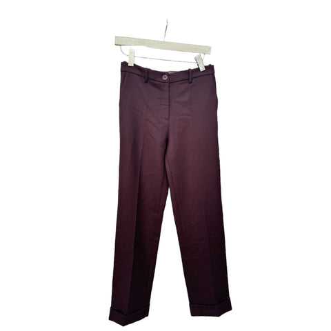 La Reconstruction Burgundy Wool Pants