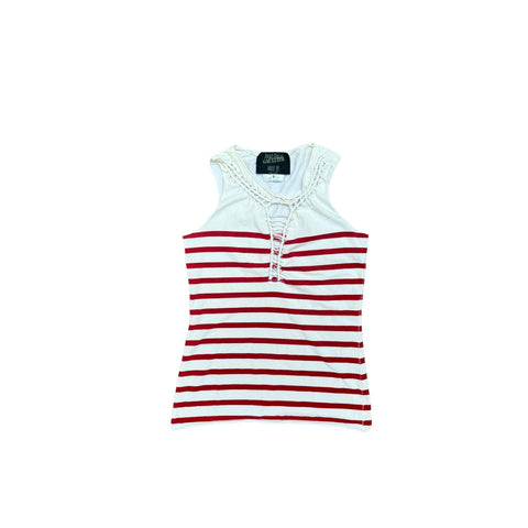 Vintage Red White Tank Top