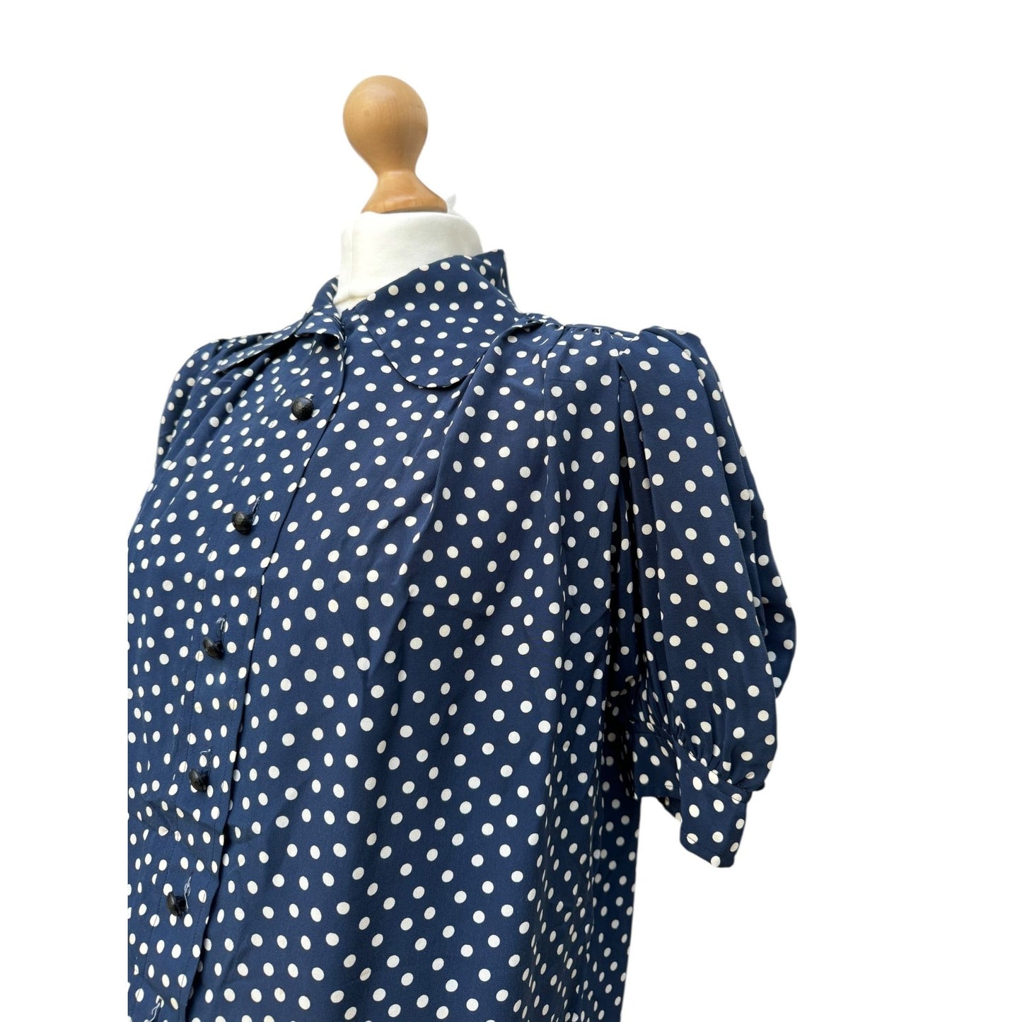 1970s Polka Dot Silk Dress