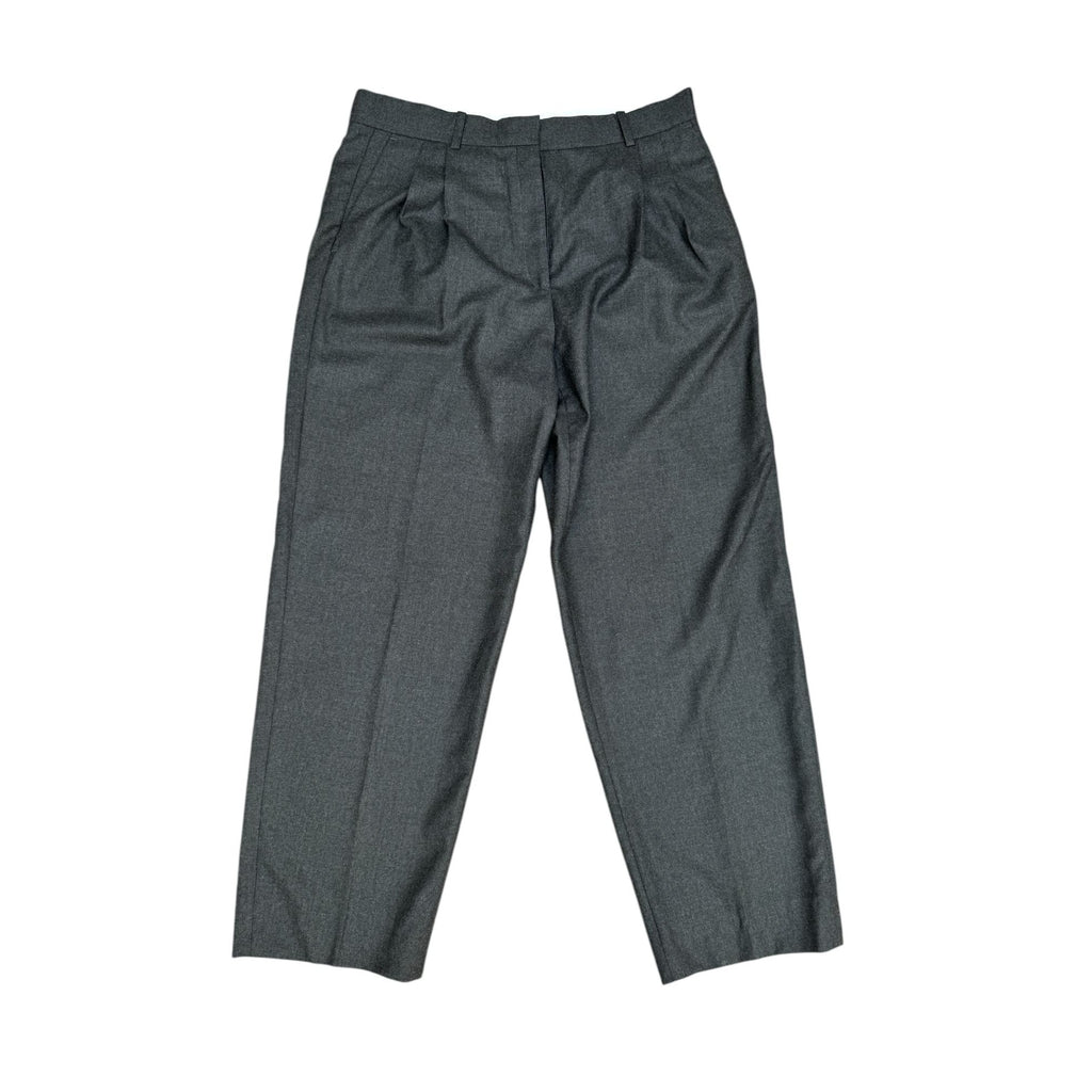 Grey Wool Cashmere Wide Pants