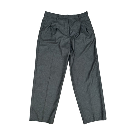 Grey Wool Cashmere Wide Pants