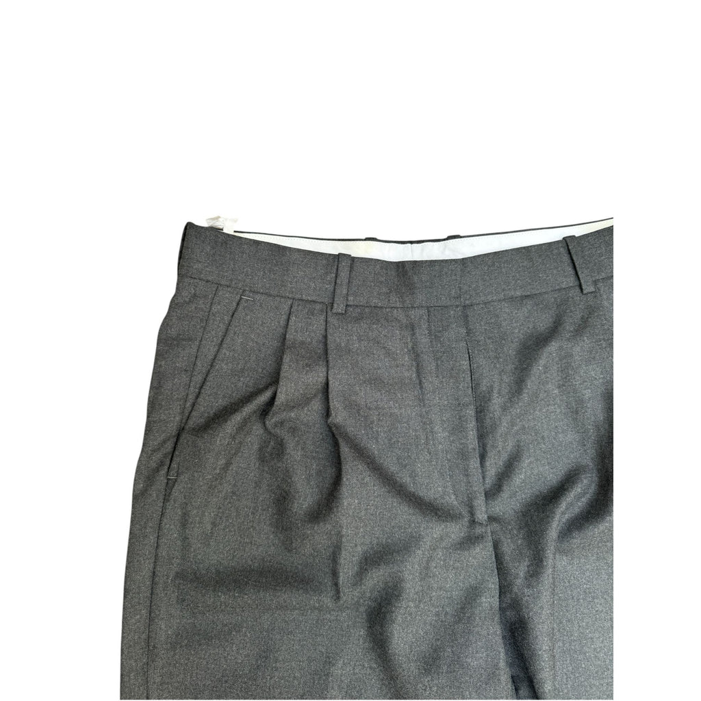 Grey Wool Cashmere Wide Pants
