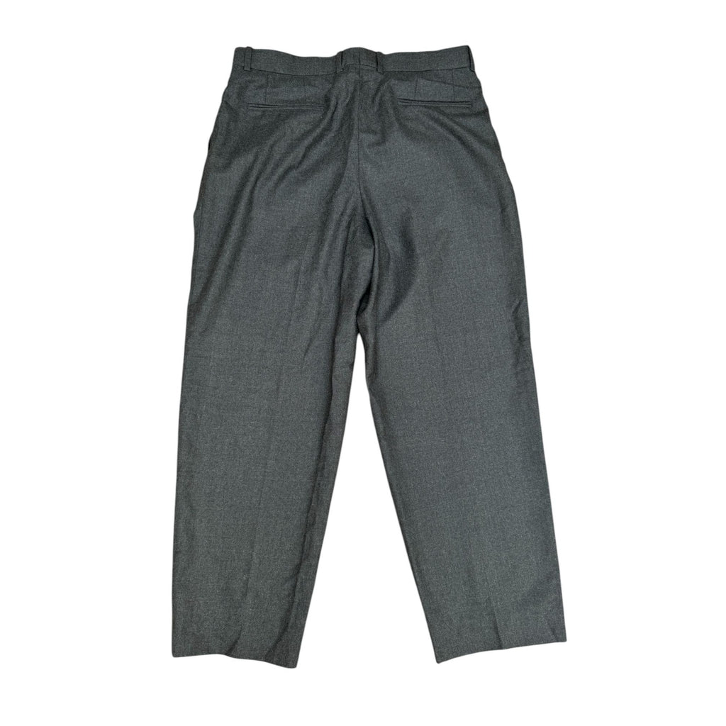 Grey Wool Cashmere Wide Pants