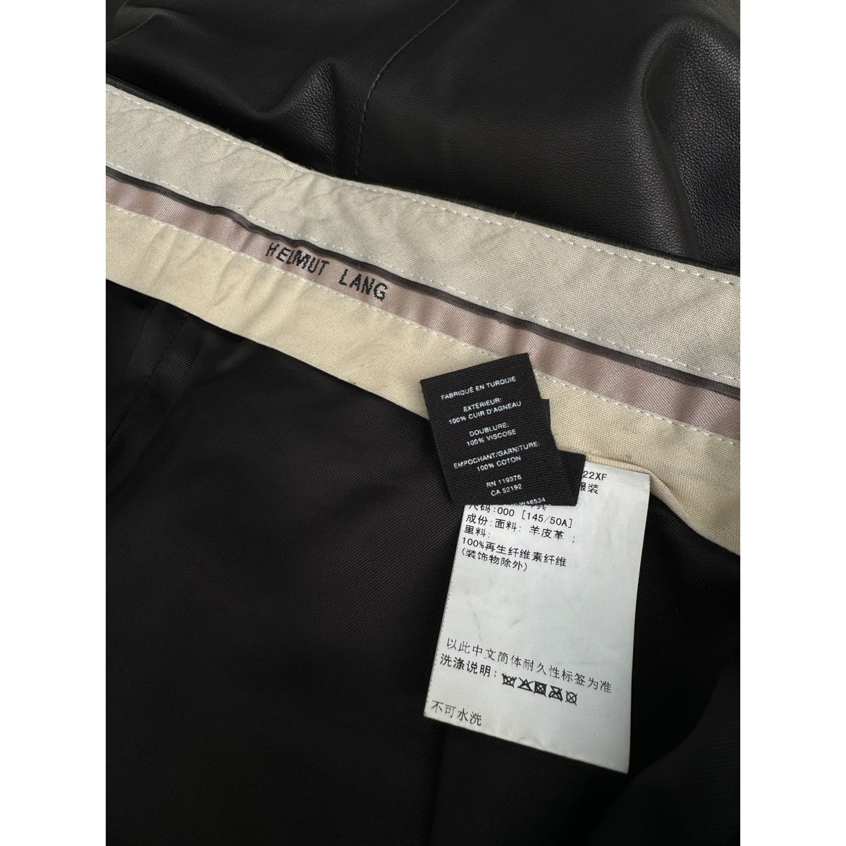 Black Lamb Leather Belted Shorts