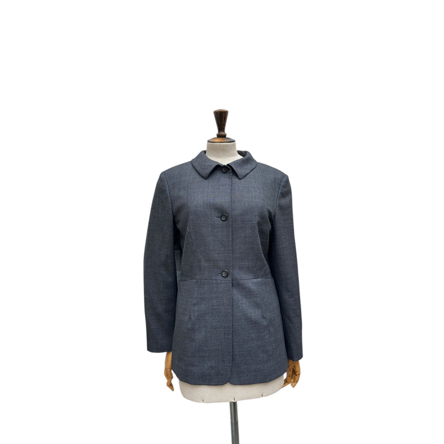 Grey Wool Blazer Jacket 