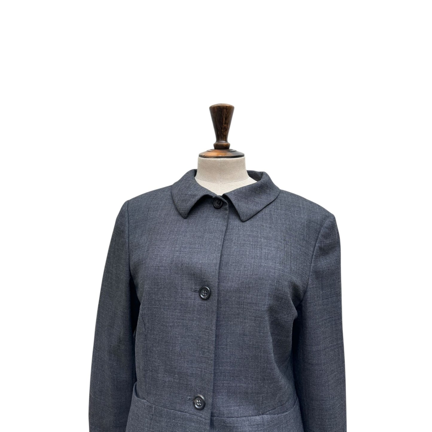 Grey Wool Blazer Jacket 