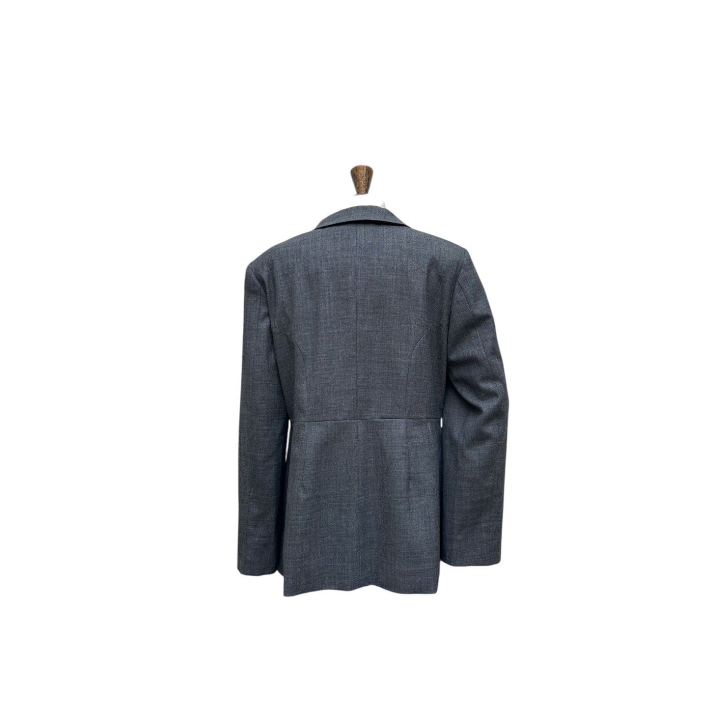 Grey Wool Blazer Jacket 