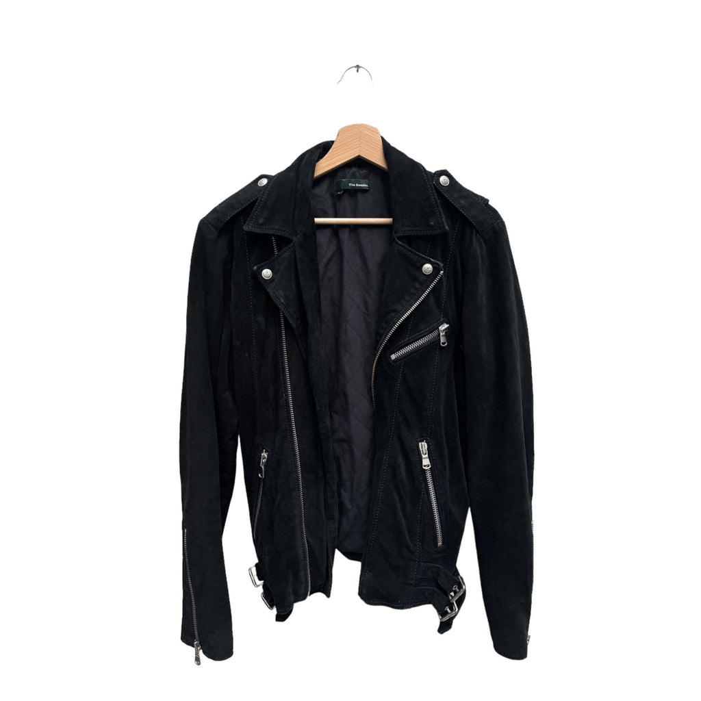 Black Suede Biker Leather Jacket