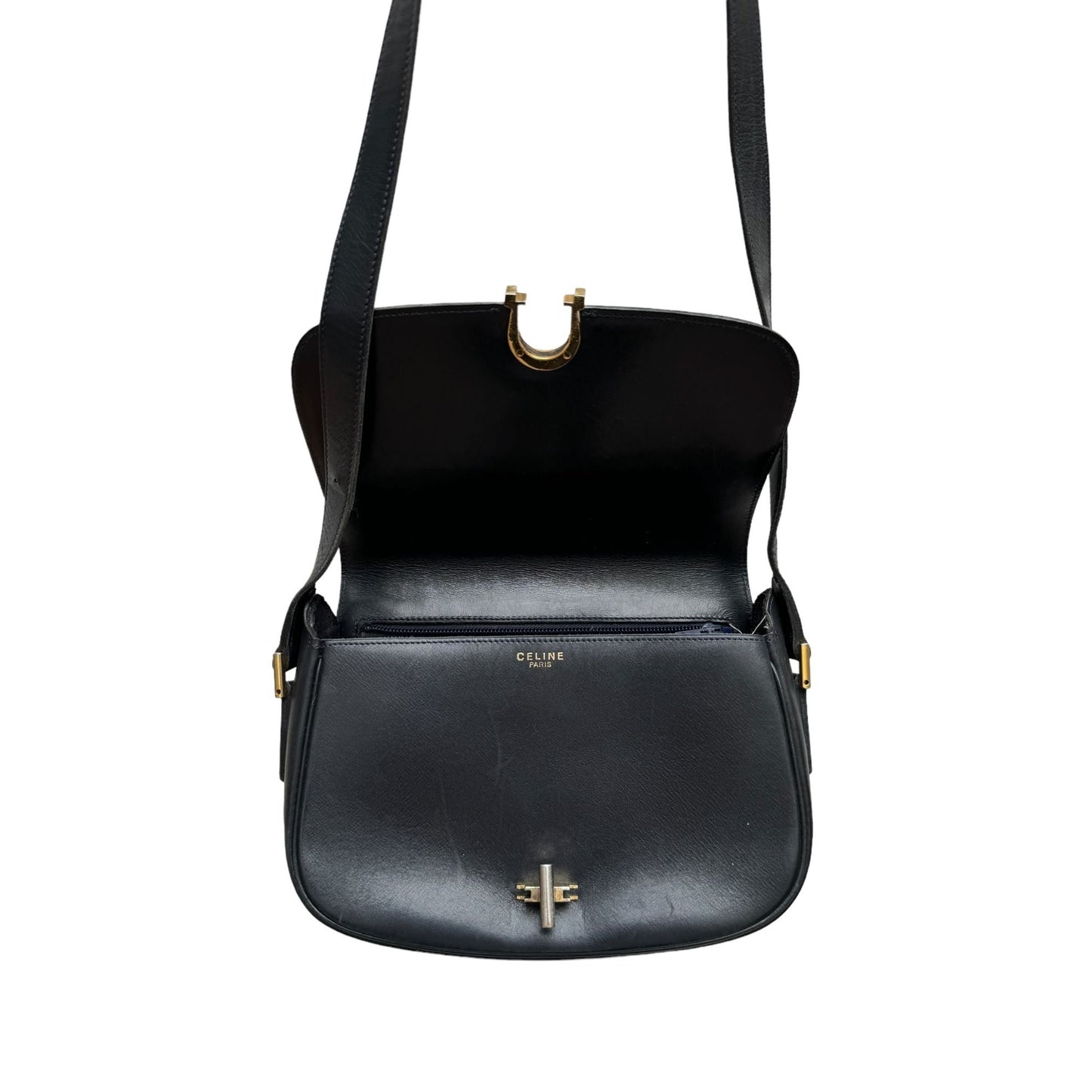 Crecy Vintage Black Leather Bag