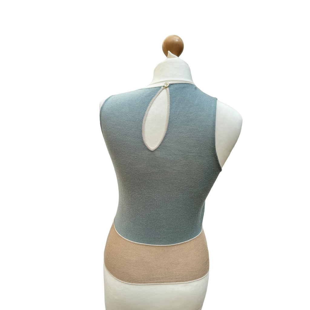 Blue Wool Tank Top