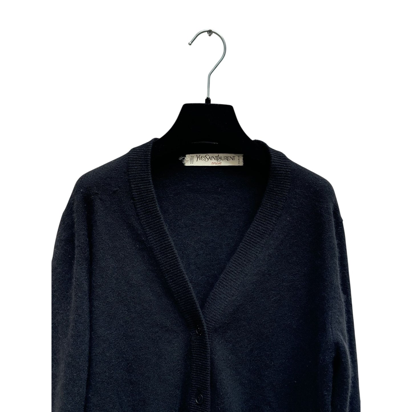 Black Wool Blend Cardigan