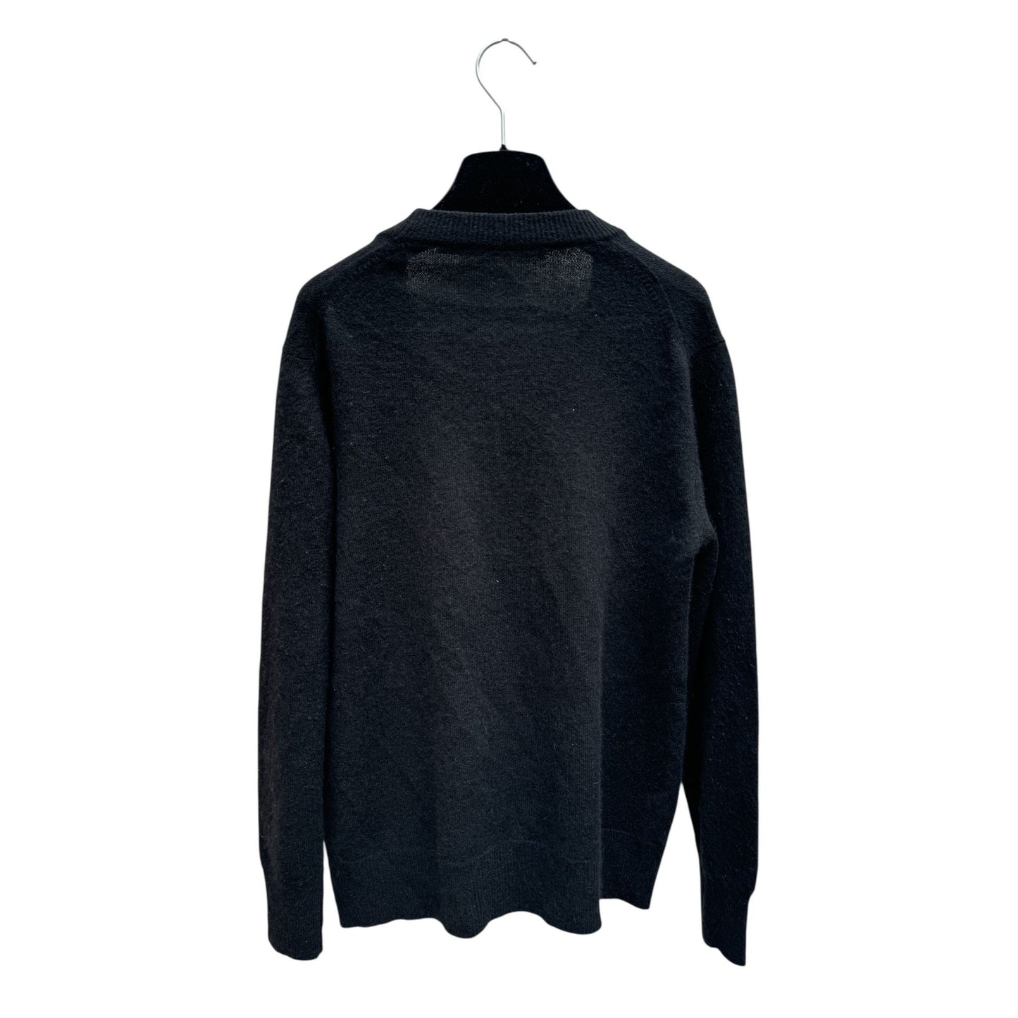 Black Wool Blend Cardigan
