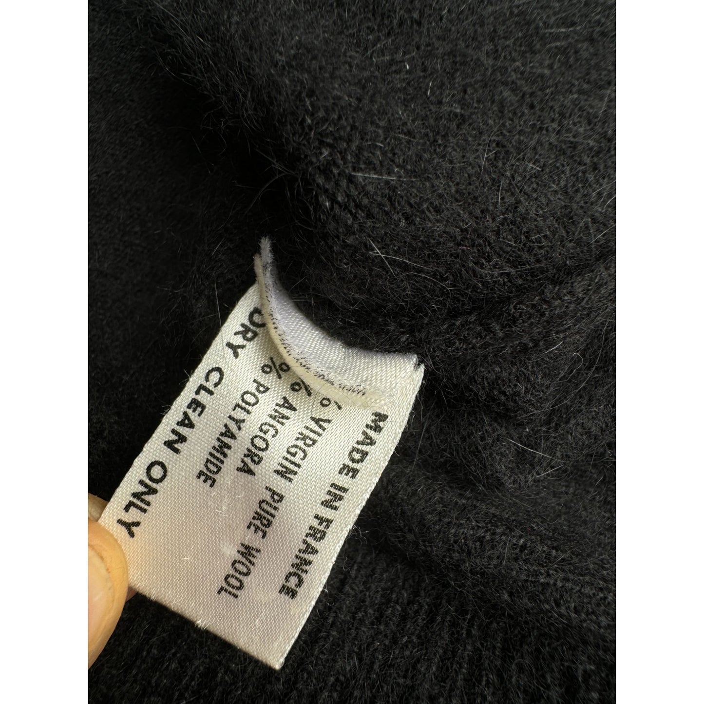Black Wool Blend Cardigan
