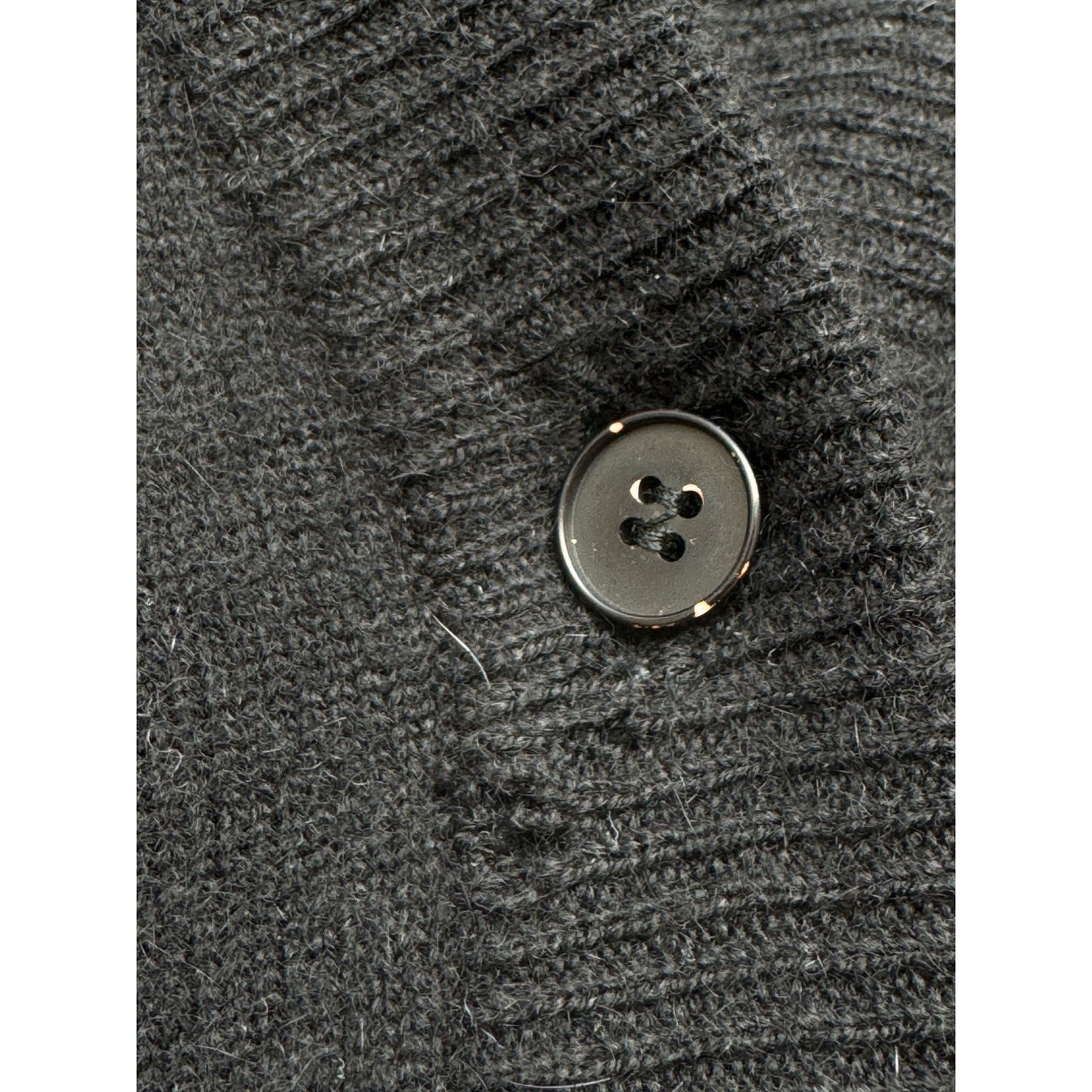 Black Wool Blend Cardigan