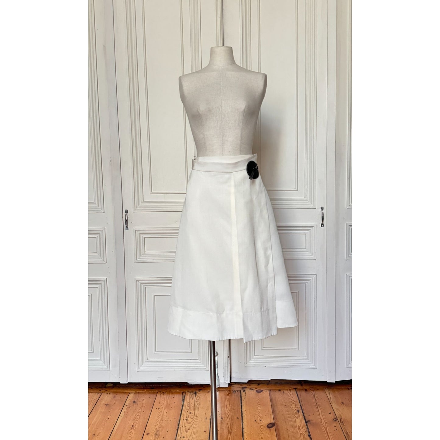 Phoebe Philo Off-White Viscose-Silk Skirt