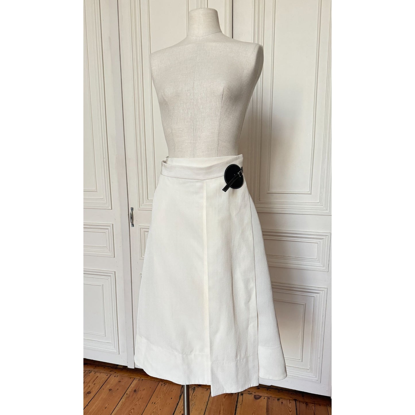 Phoebe Philo Off-White Viscose-Silk Skirt