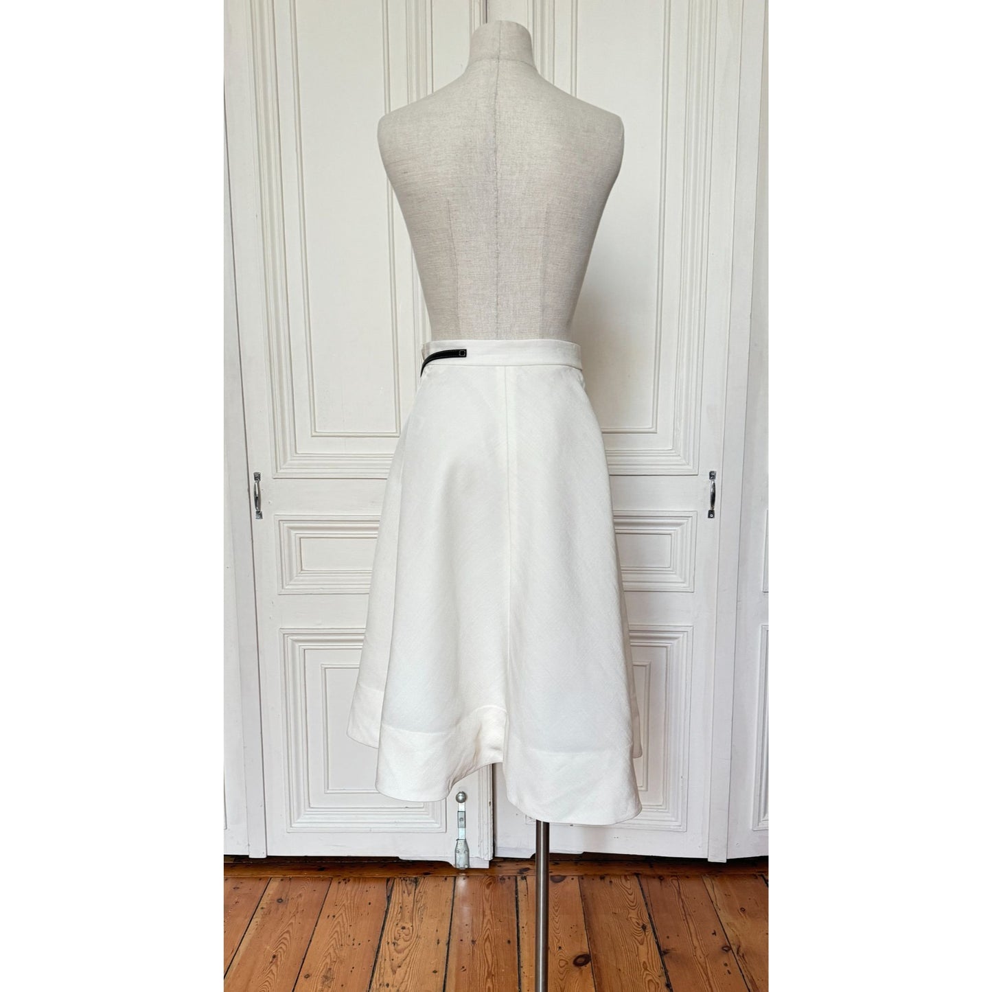 Phoebe Philo Off-White Viscose-Silk Skirt