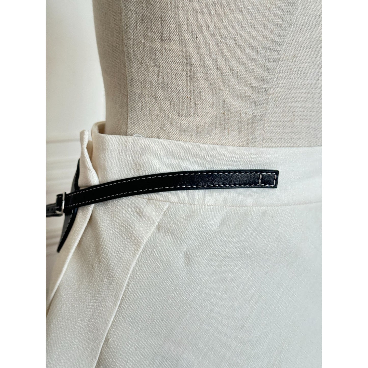 Phoebe Philo Off-White Viscose-Silk Skirt